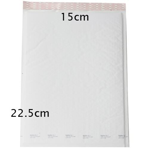 10 Piece Pack - 22.5cm x 15cm White Bubble Padded Envelope Bag Post Courier Shipping SMALL Self Seal ShopFrenzy