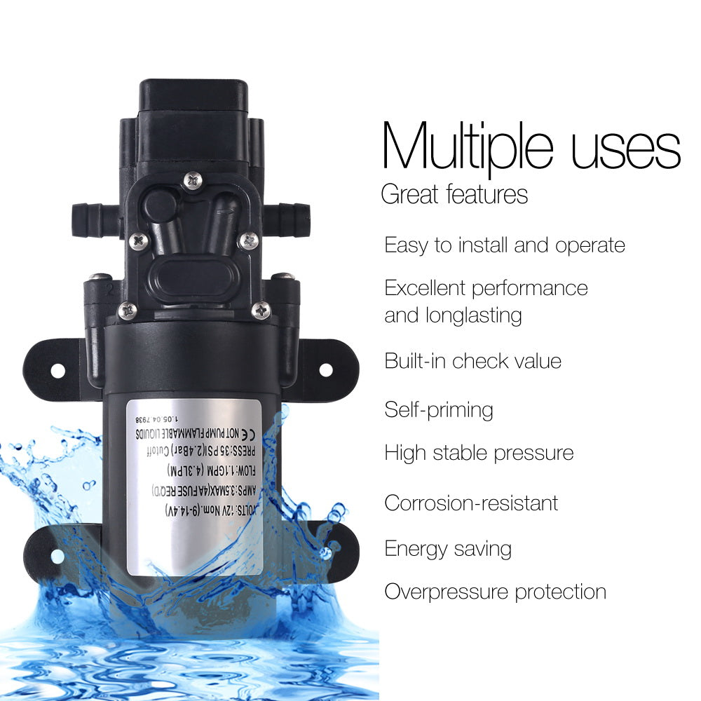 12V Portable Water Pressure Shower Pump ShopFrenzy