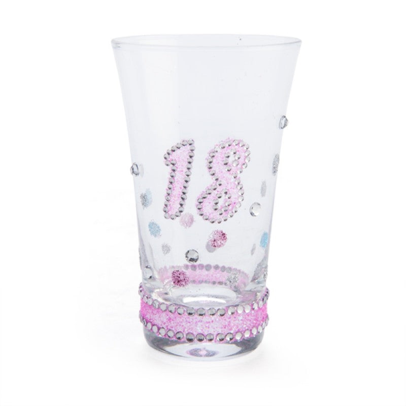 18th Birthday Sparkle Shot Glass ShopFrenzy