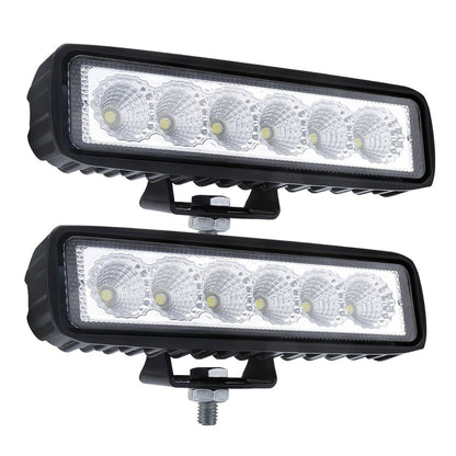 2 x 6inch 18W LED Work Light Bar Driving Lamp Flood Truck Offroad MINING UTE 4WD ShopFrenzy