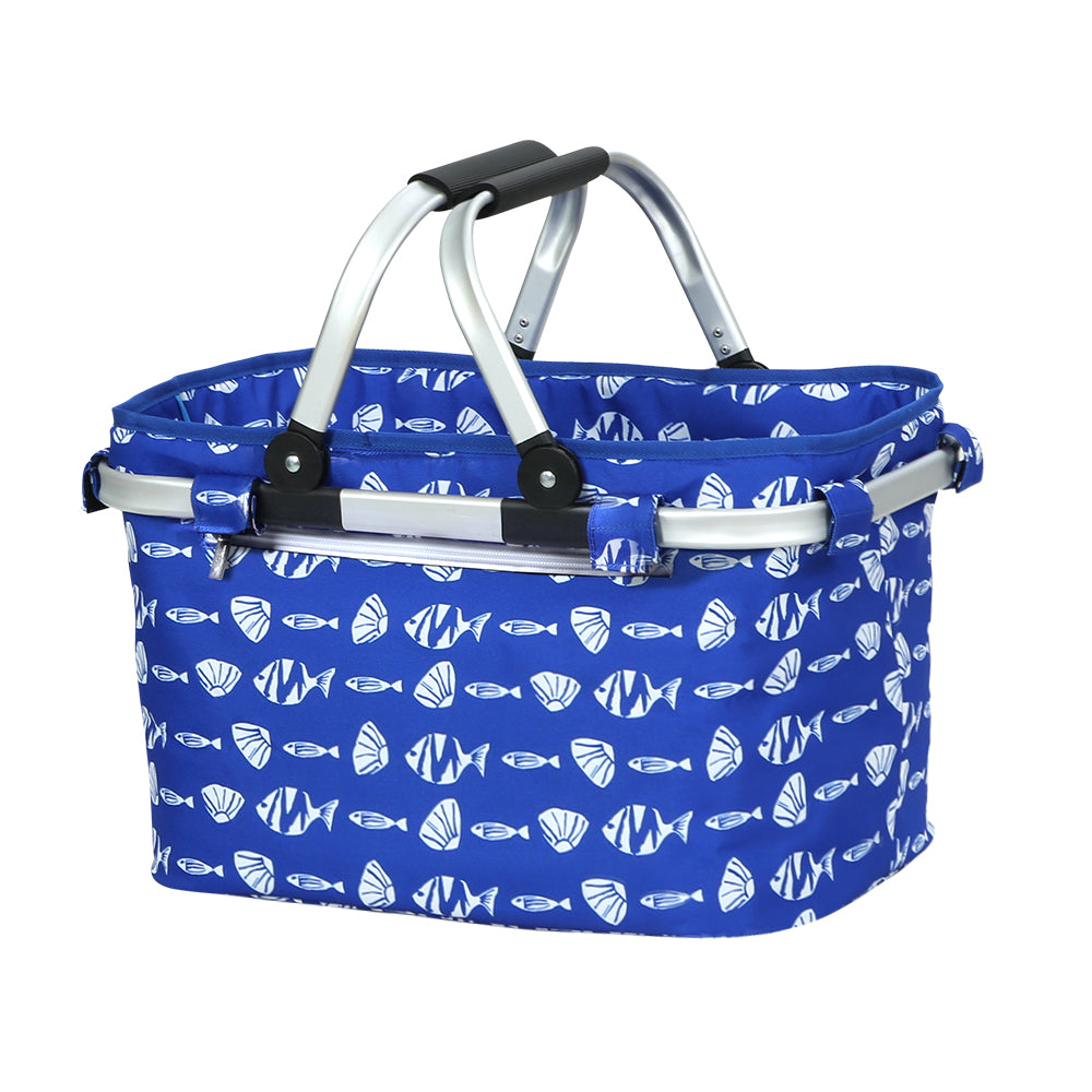 Alfresco Picnic Bag Basket FoldingHamper Camping Hiking Insulated ShopFrenzy