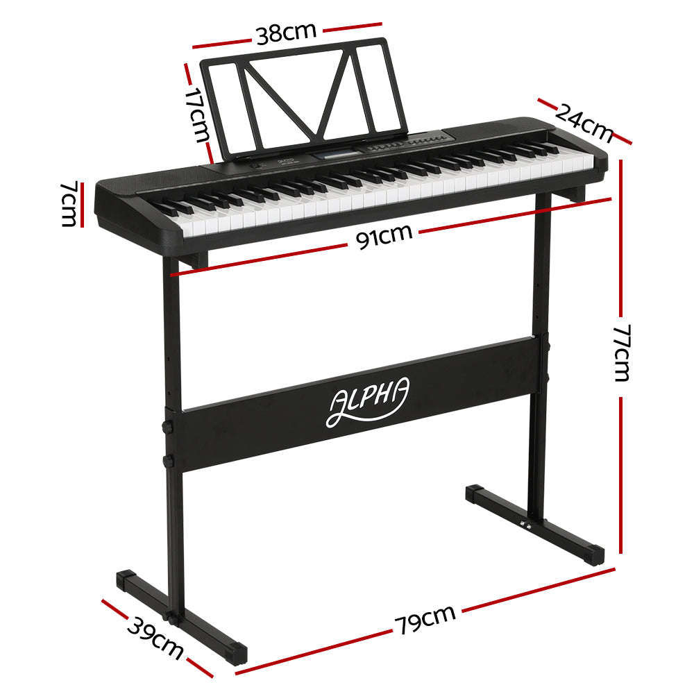 Alpha 61 Keys Electronic Keyboard Digital Piano Touch Sensitive Beginner Gift ShopFrenzy