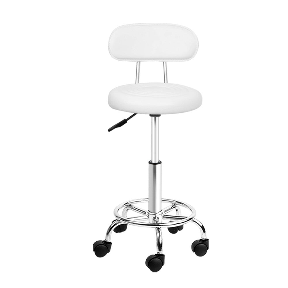 Artiss 2X Saddle Salon Stool Swivel Backrest Chair Barber Chair Hydraulic Lift ShopFrenzy