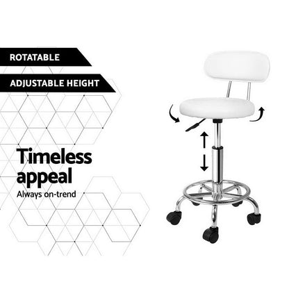 Artiss 2X Saddle Salon Stool Swivel Backrest Chair Barber Chair Hydraulic Lift ShopFrenzy