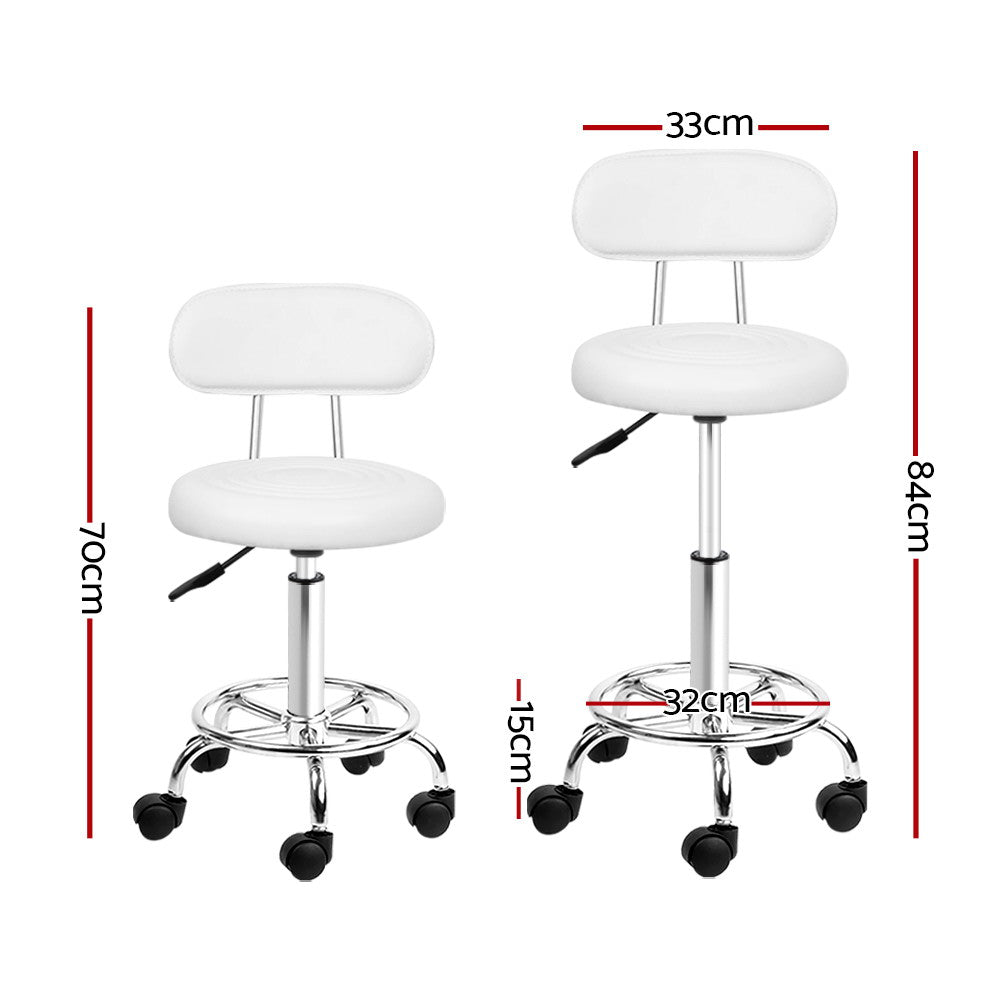 Artiss 2X Saddle Salon Stool Swivel Backrest Chair Barber Chair Hydraulic Lift ShopFrenzy