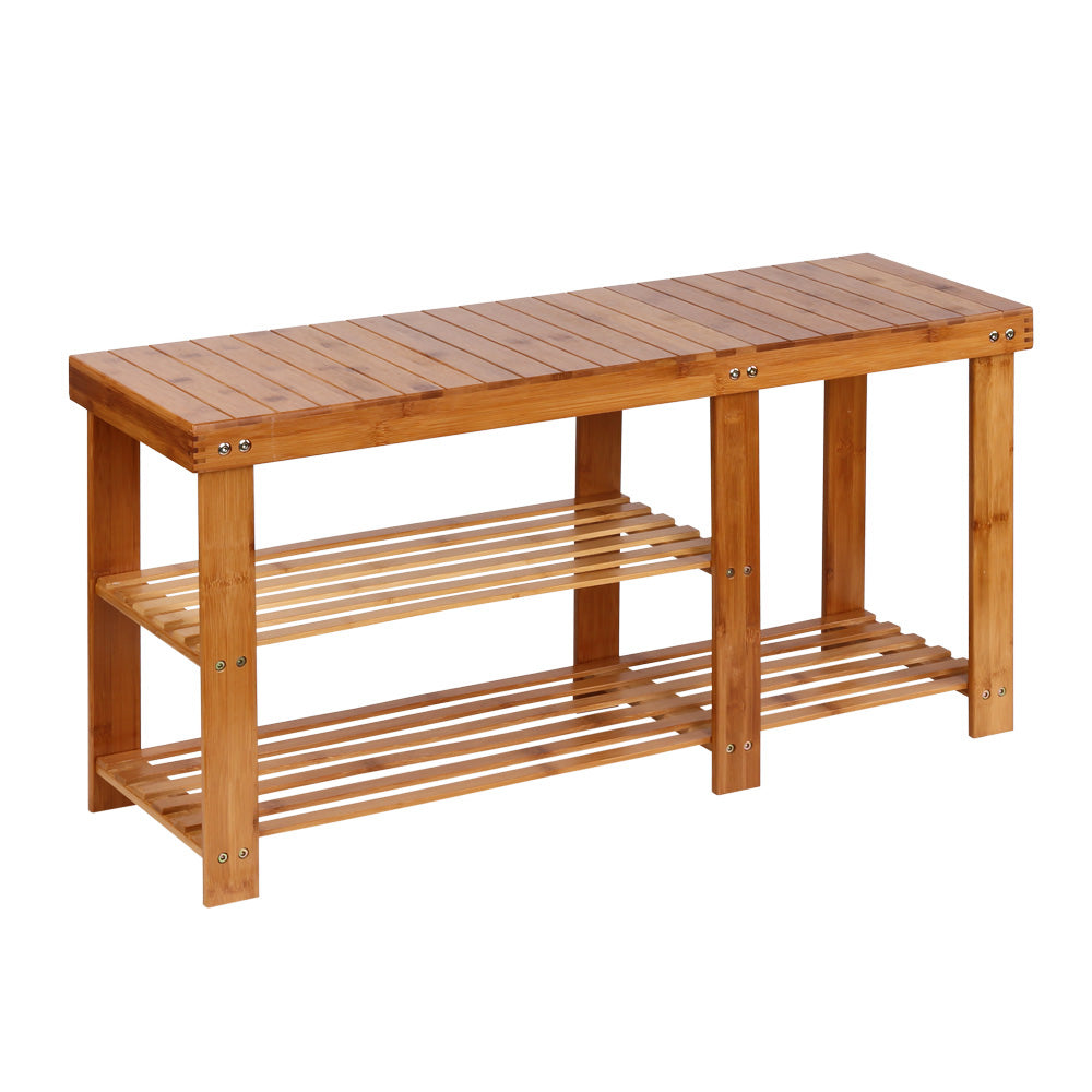 Artiss Bamboo Shoe Rack Bench ShopFrenzy