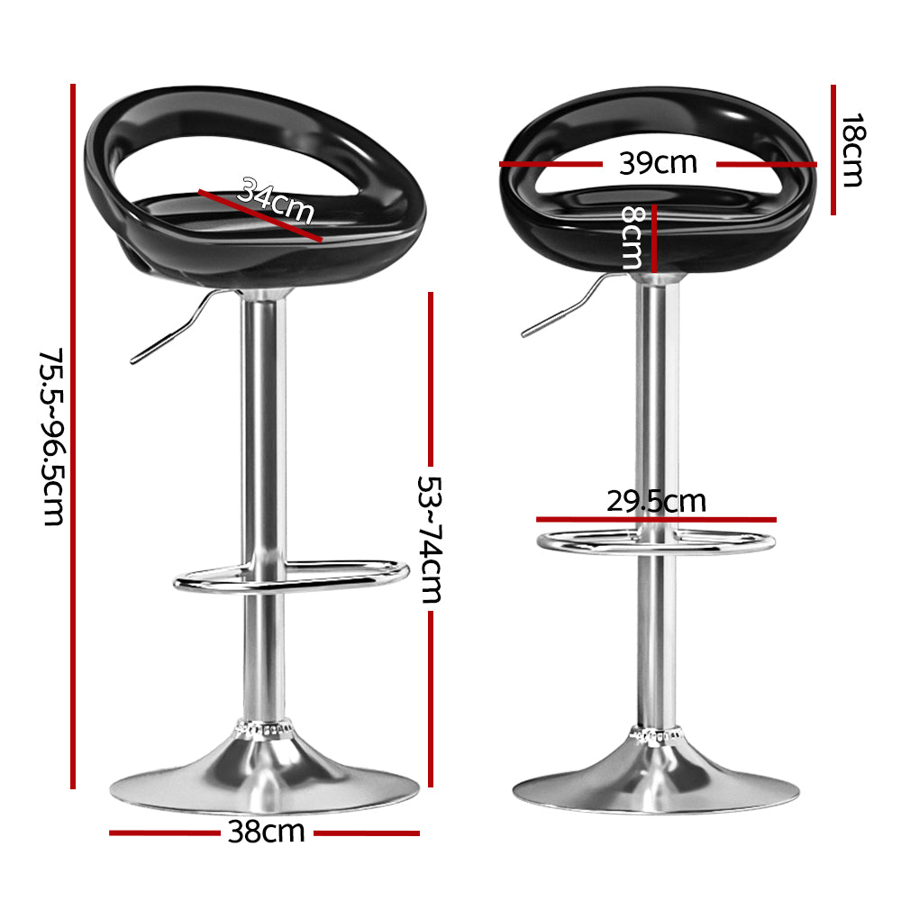 Artiss Bar Stools Kitchen Stool Dining Counter Chairs Gas Lift Swivel x2 ShopFrenzy