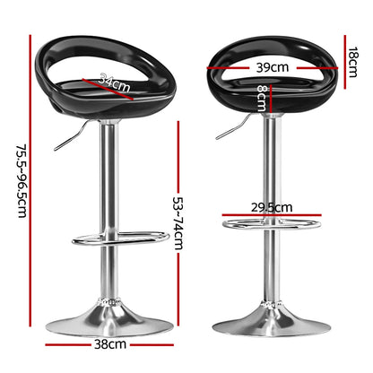 Artiss Bar Stools Kitchen Stool Dining Counter Chairs Gas Lift Swivel x2 ShopFrenzy