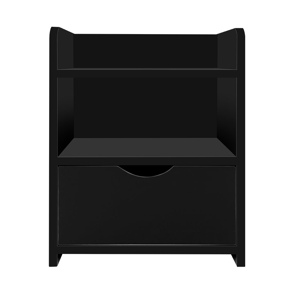 Artiss Bedside Table Drawer - Black ShopFrenzy