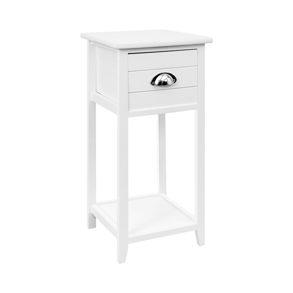 Artiss Bedside Table Nightstand Drawer Storage Cabinet Lamp Side Shelf White ShopFrenzy