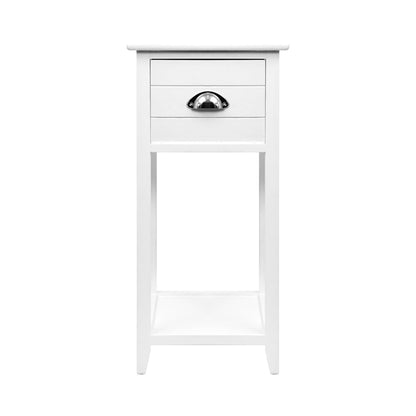 Artiss Bedside Table Nightstand Drawer Storage Cabinet Lamp Side Shelf White ShopFrenzy