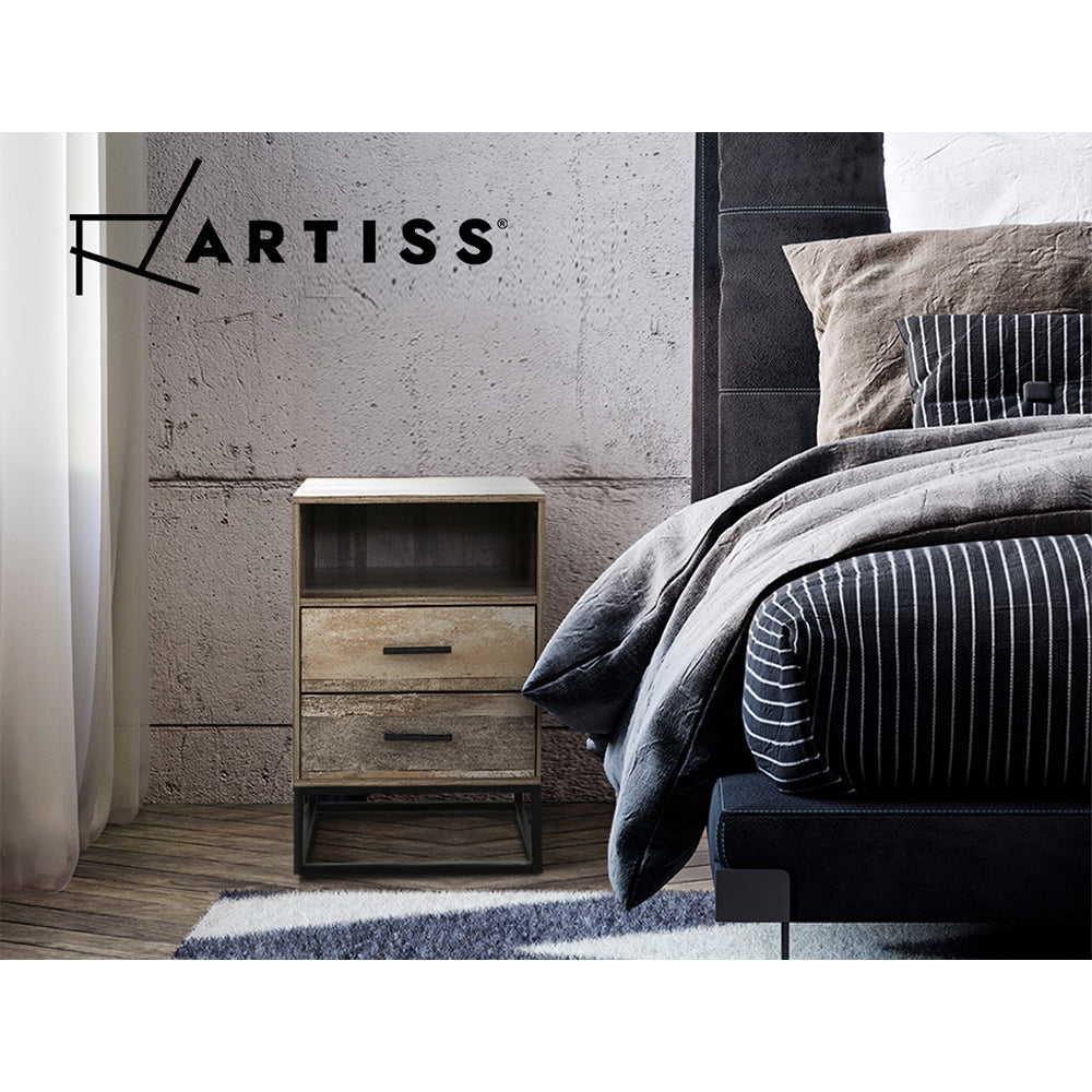 Artiss Bedside Tables Drawers Side Table Nightstand Storage Cabinet Unit Wood ShopFrenzy