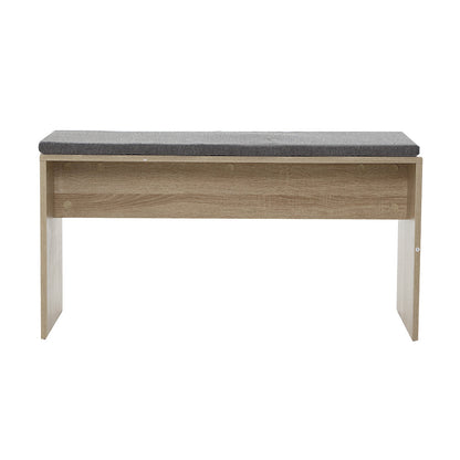 Artiss Dining Bench NATU Upholstery Seat Stool Chair Cushion Kitchen Furniture Oak 90cm ShopFrenzy