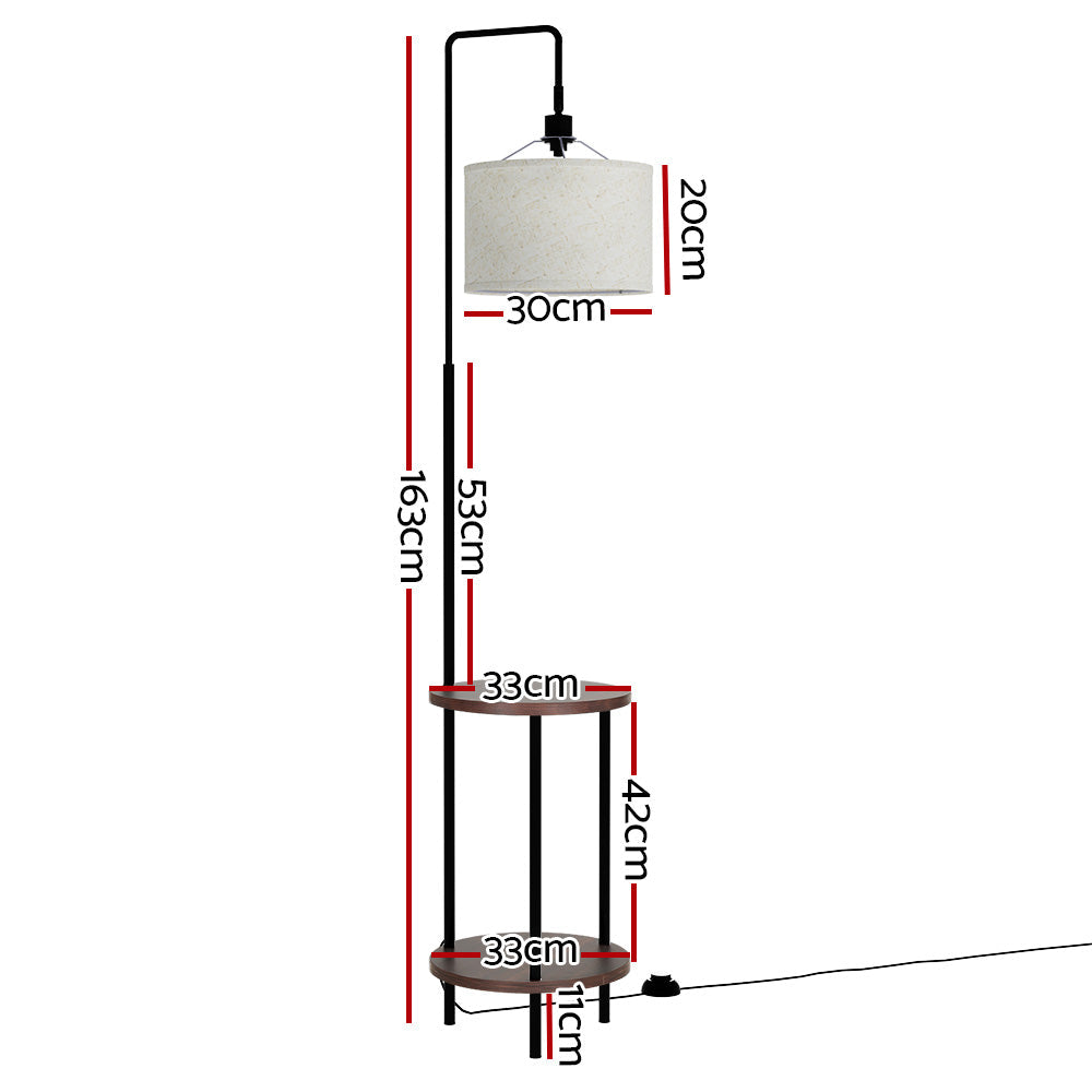 Artiss Floor Lamp Shelf Modern LED Storage Shelves Stand Living Room Light ShopFrenzy