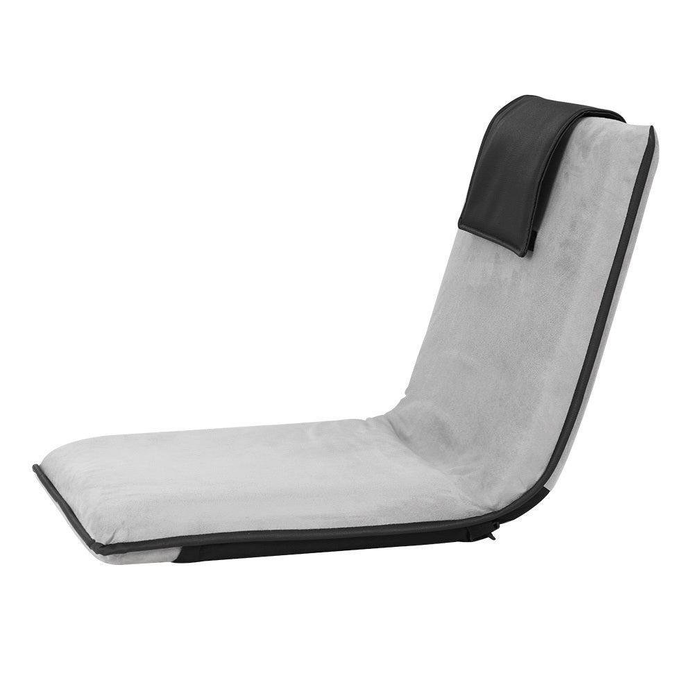 Artiss Floor Lounge Sofa Bed Couch Recliner Chair Folding Chair Cushion Grey ShopFrenzy