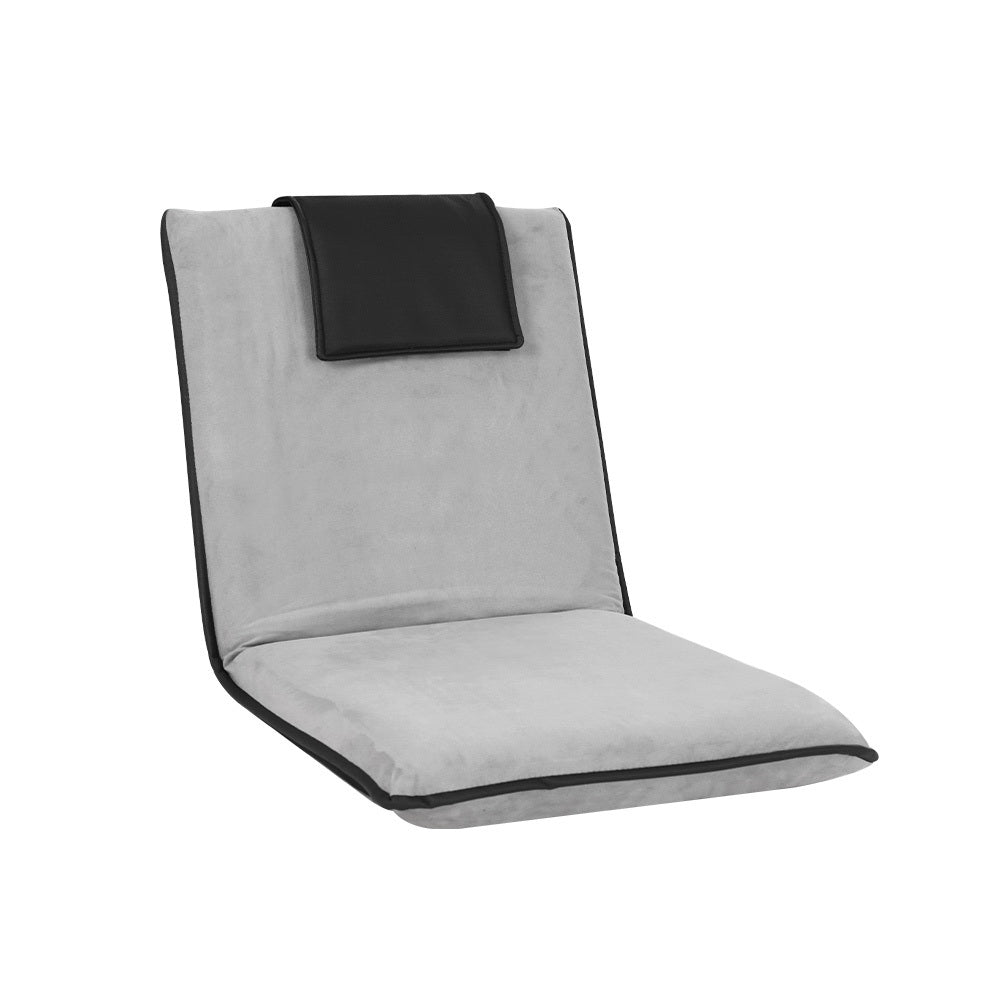 Artiss Floor Lounge Sofa Bed Couch Recliner Chair Folding Chair Cushion Grey ShopFrenzy