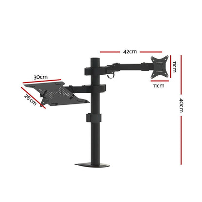 Artiss Monitor Arm Stand Laptop Tray Display Desk Mount Bracket Screen Holder ShopFrenzy