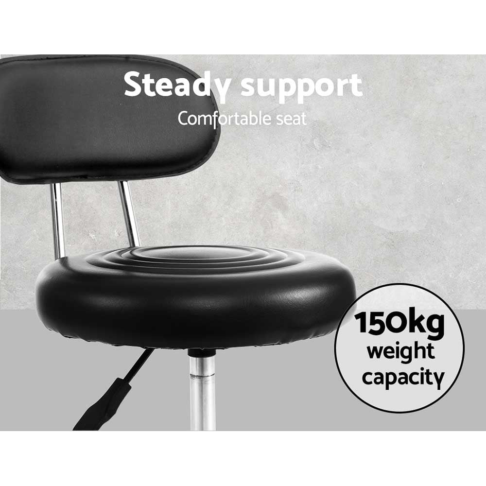 Artiss Salon Stool Swivel Chair Backrest Barber Hairdressing Hydraulic Height ShopFrenzy