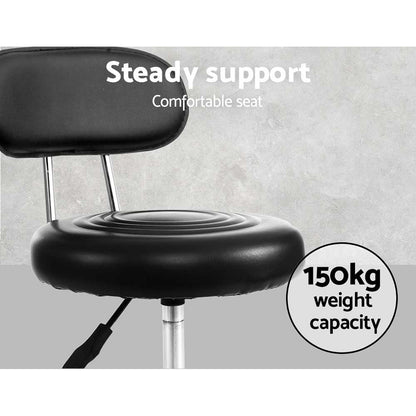 Artiss Salon Stool Swivel Chair Backrest Barber Hairdressing Hydraulic Height ShopFrenzy