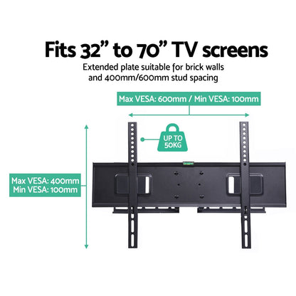 Artiss TV Wall Mount Bracket Tilt Swivel Full Motion Flat LED LCD 32 42 50 55 60 65 70 inch ShopFrenzy