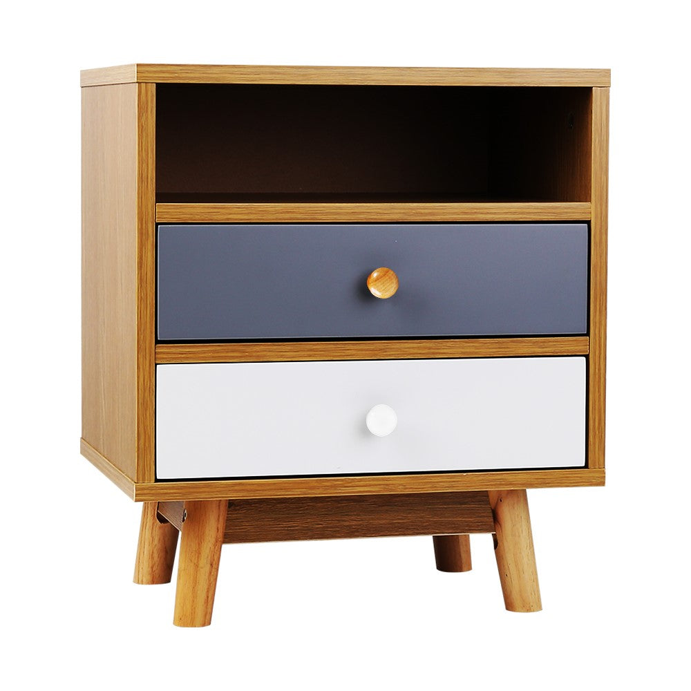 Artiss Wooden Bedside Table ShopFrenzy