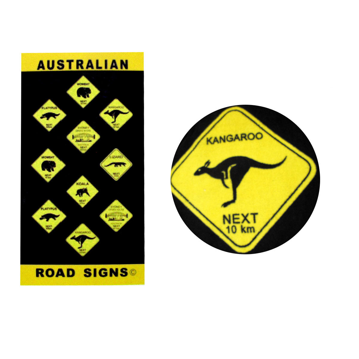 Aussie Road Signs Cotton Beach Towel 75 x 150 cm ShopFrenzy