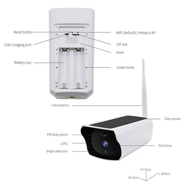 BDI Y4P Security WiFi Camera with Solar & Battery ShopFrenzy