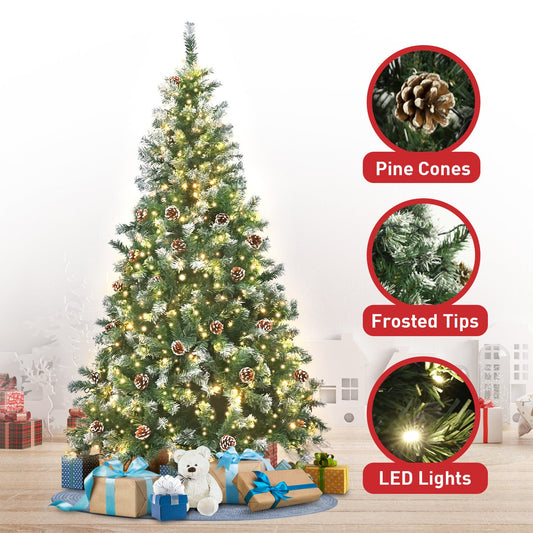 Best Value Christabelle 1.2m Pre Lit LED Christmas Tree Decor with Pine Cones Xmas Decorations ShopFrenzy