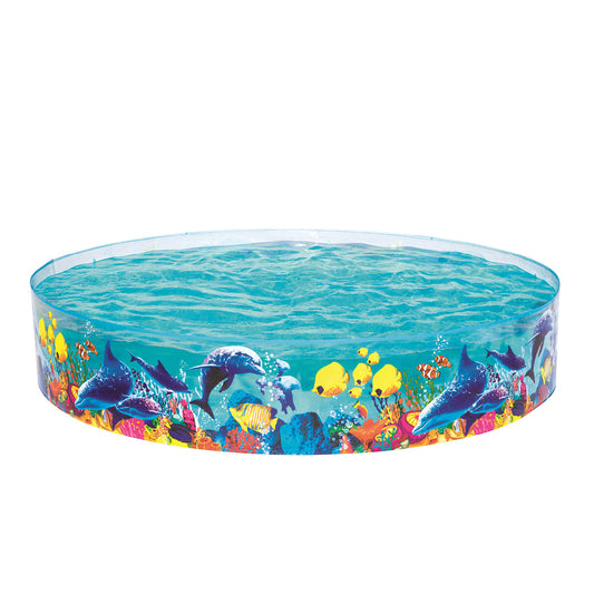 Bestway 2.4m x 46cm Kids Above Ground Pool Ocean Life Design 1612 Litre ShopFrenzy