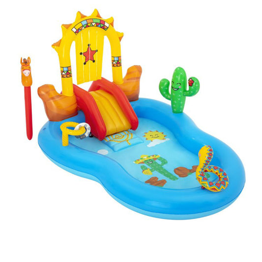 Bestway 2.6 x 1.8m Inflatable Wild West Water Fun Park Pool With Slide 278L ShopFrenzy