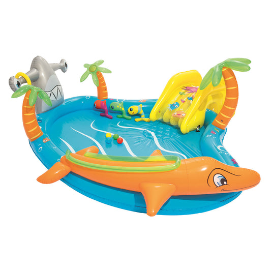 Bestway 2.8m x 87cm Inflatable Sea Life Water Fun Park Pool With Slide 273L ShopFrenzy