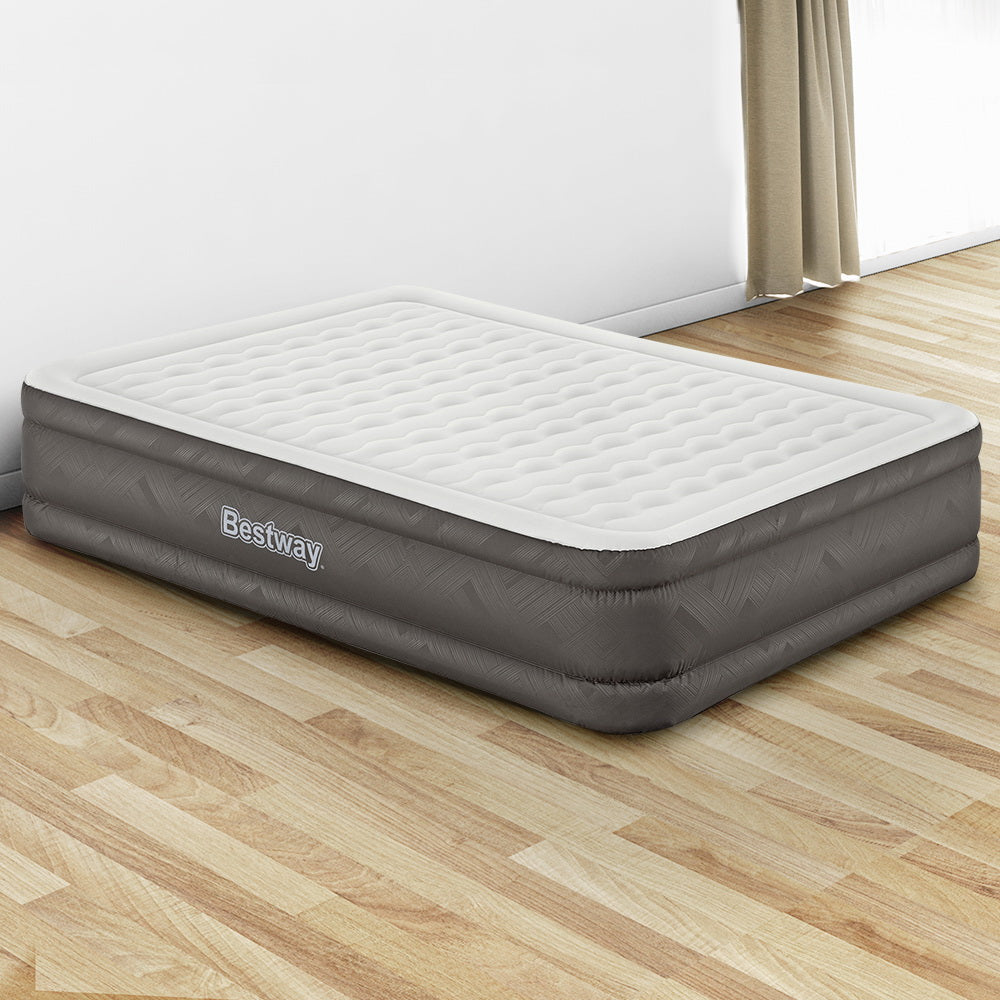 Bestway Air Bed Queen Size Mattress Camping Beds Inflatable Built-in Pump ShopFrenzy