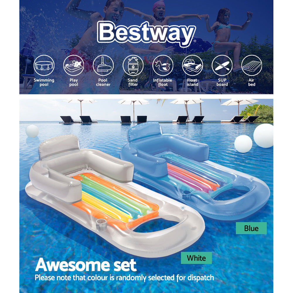 Bestway Durable Inflatable Sun Lounger Pool Air-Bed Seat/Chair Lilo Float Toy ShopFrenzy