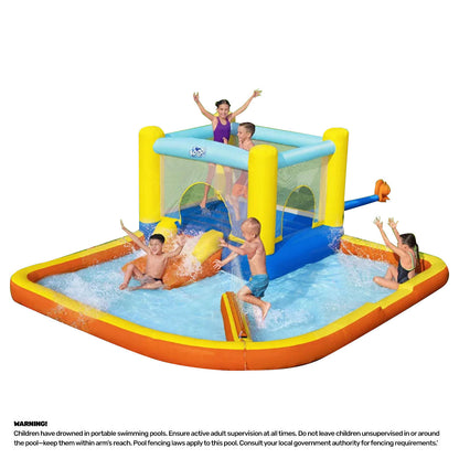 Bestway H2OGO! Bounce Water Park Inflatable Pool Slide w Electric Blower ShopFrenzy