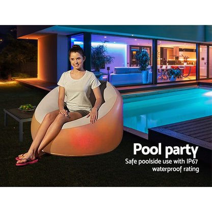 Bestway Inflatable Seat Sofa LED Light Chair Outdoor Lounge Cruiser ShopFrenzy