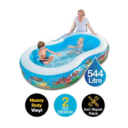 Bestway Swimming Pool Above Ground Inflatable Family Fun 262cm x 157cm x 46cm ShopFrenzy