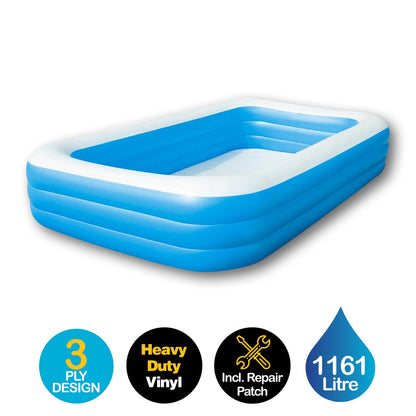 Bestway Swimming Pool Above Ground Inflatable Family Fun 305cm x 183cm x 51cm ShopFrenzy