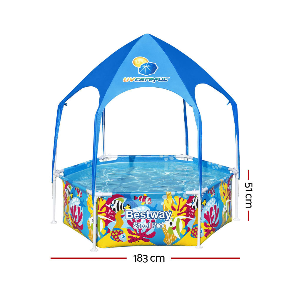 Bestway Swimming Pool Above Ground Plays Kids Steel Pro&trade; Mist Shade Pools ShopFrenzy