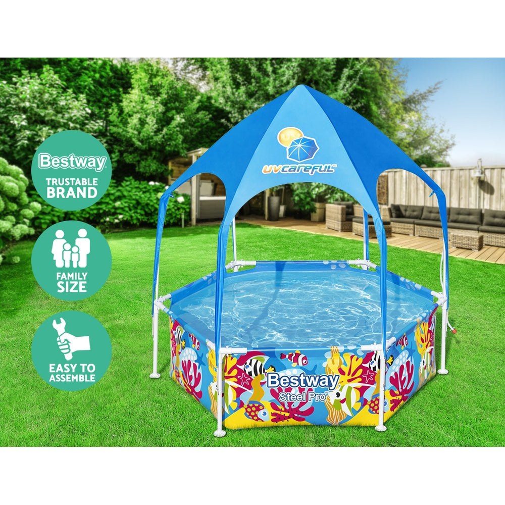 Bestway Swimming Pool Above Ground Plays Kids Steel Pro&trade; Mist Shade Pools ShopFrenzy