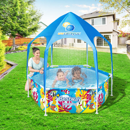 Bestway Swimming Pool Above Ground Plays Kids Steel Pro&trade; Mist Shade Pools ShopFrenzy