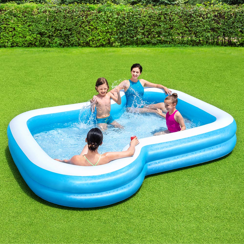 Bestway Swimming Pool Kids Above Ground Inflatable Rectangular Family 3M Pools ShopFrenzy