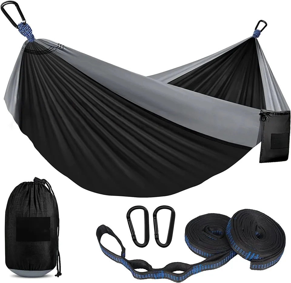 Black & Grey Camping Hammock ShopFrenzy