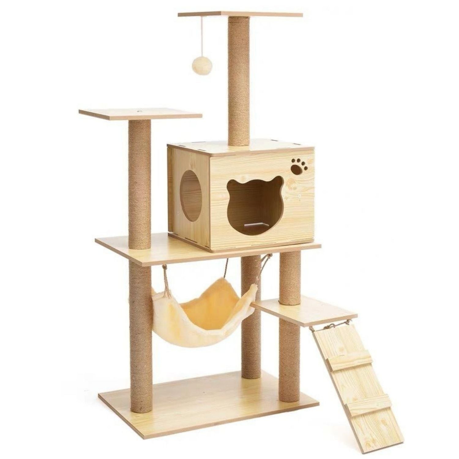 Cat Tree (120cm / 135cm Wood) - PT-CT-132-RN / PT-CT-132-MM ShopFrenzy