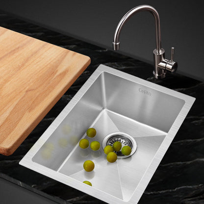 Cefito 34cm x 44cm Stainless Steel Kitchen Sink Under/Top/Flush Mount Silver ShopFrenzy