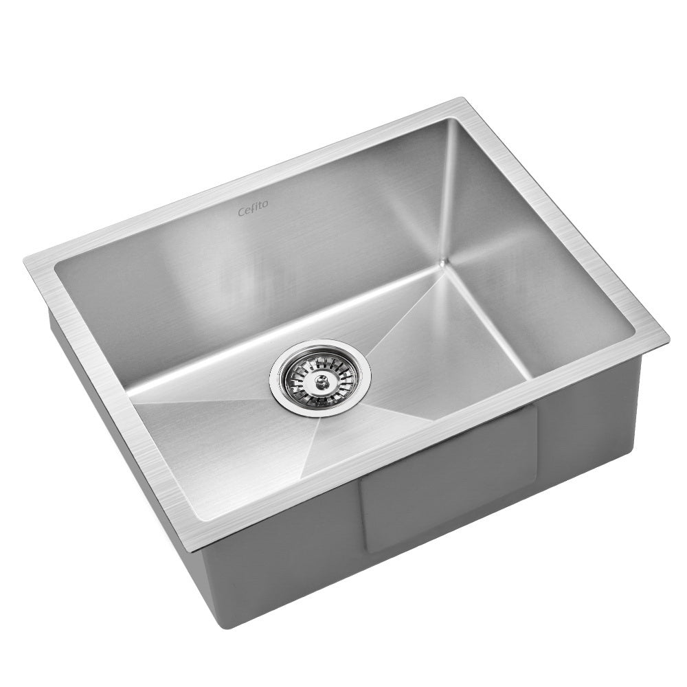 Cefito 54cm x 44cm Stainless Steel Kitchen Sink Under/Top/Flush Mount Black ShopFrenzy