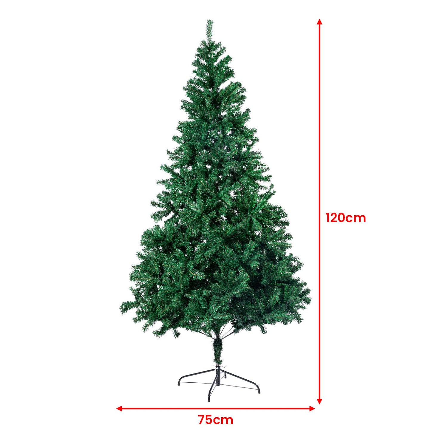 Christabelle Christmas Tree Decor 1.2m Xmas Decorations - 300 Tips Green ShopFrenzy