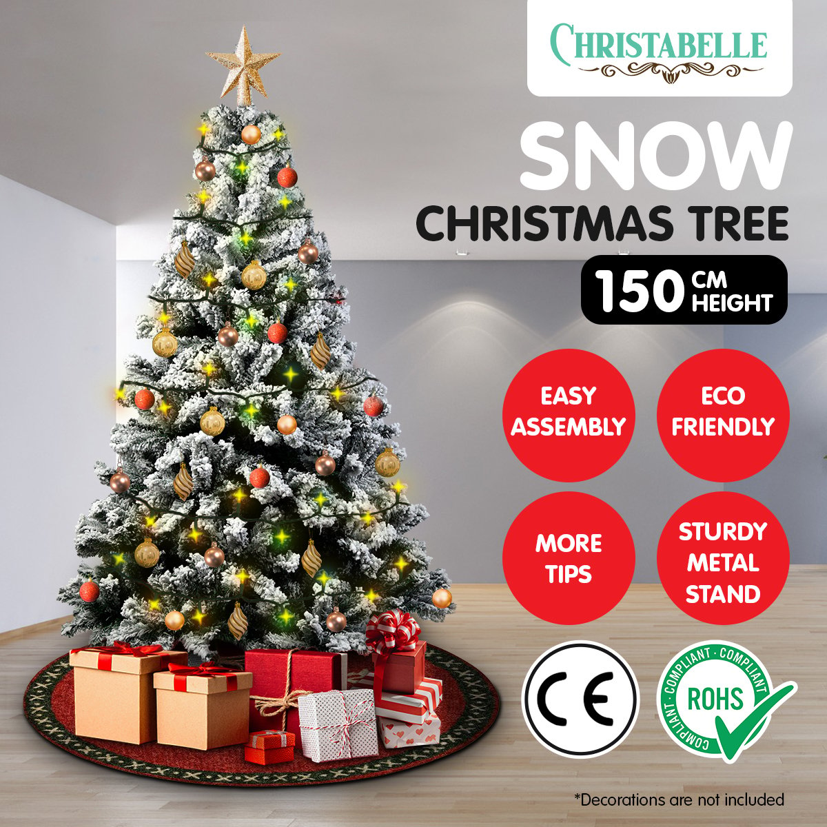 Christabelle Snow-Tipped Artificial Christmas Tree 1.5m - 550 Tips ShopFrenzy