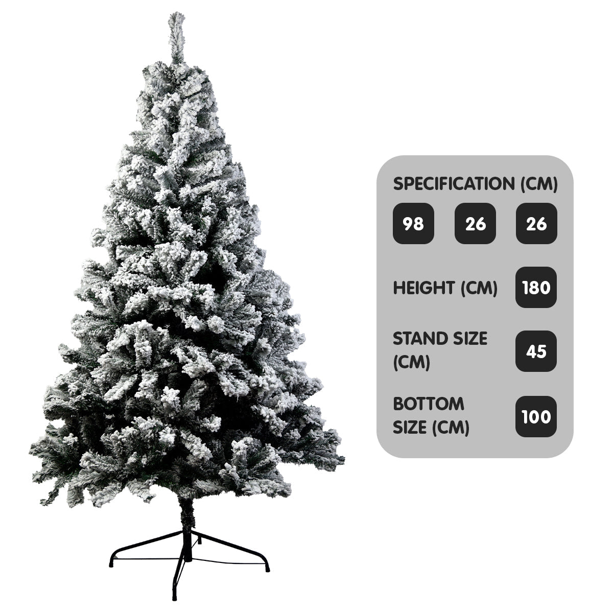 Christabelle Snow-Tipped Artificial Christmas Tree 1.8m - 850 Tips ShopFrenzy