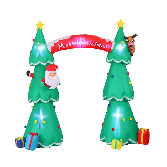 Christmas By Sas 3m x 2.4m Christmas Tree Arch Self Inflating LED Lights ShopFrenzy