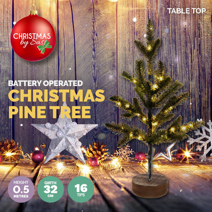 Christmas By Sas 50cm Table Top Christmas Tree Warm White LED Lighting ShopFrenzy